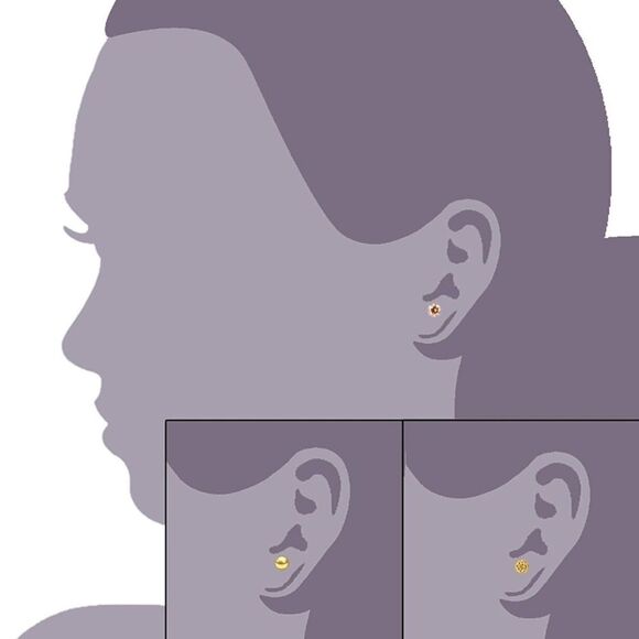 Champagne Topaz Cubic Zirconia and Pearl 316L Post Back Stud 3 Pair Earrings Set - Picture 5 of 5